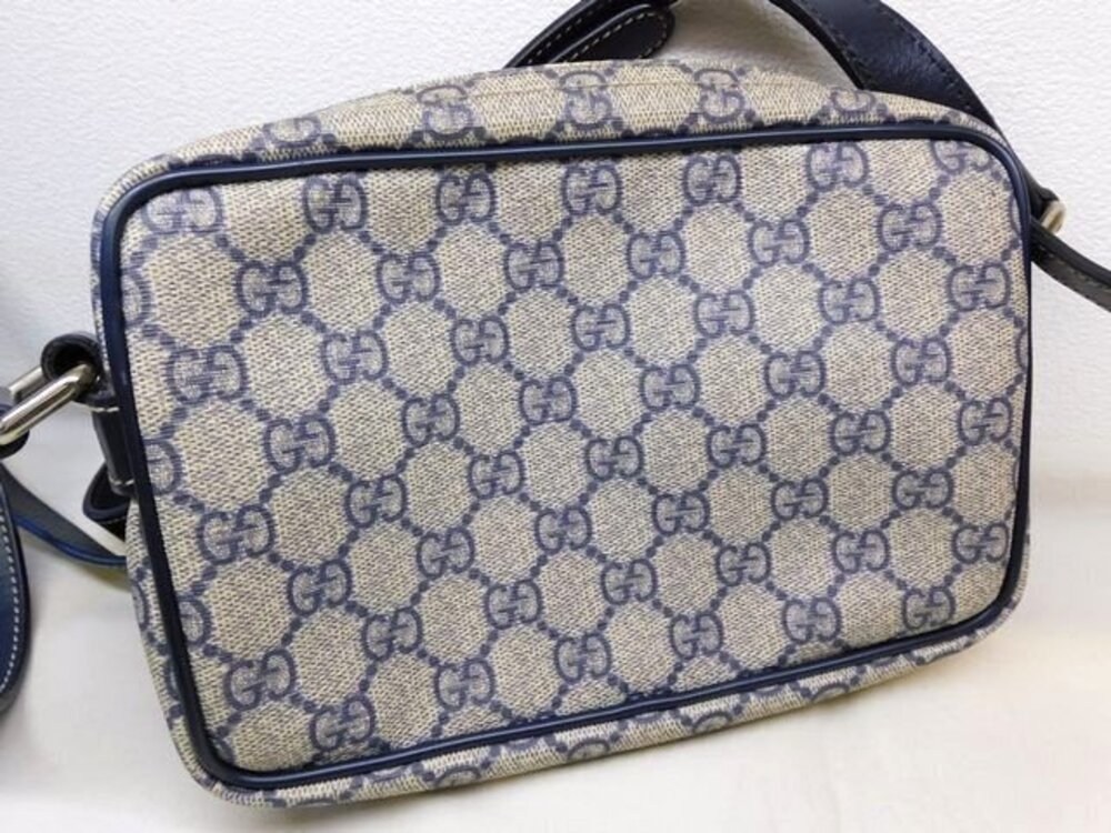 Gucci Navy Supreme Crossbody Bag Blue Shoulder GG Leather Blue